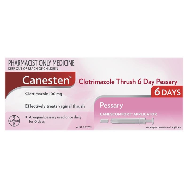 Canesten 6 Day Thrush Treatment Pessary - Clotrimazole (S3)