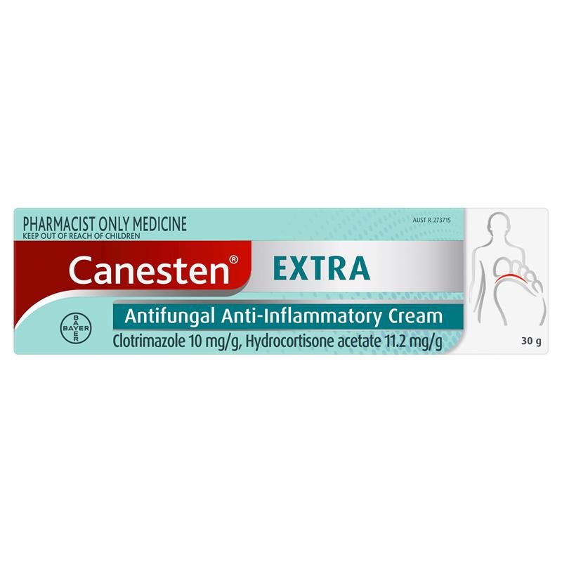 Canesten Extra 1% Cream 30g - Clotrimazole + Hydrocortisone (S3)