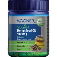Wagner 纯素汉麻籽油(火麻油)1000mg 60粒