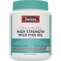 Swisse Ultiboost Odourless High Strength Wild Fish Oil 1500mg 400 Capsules