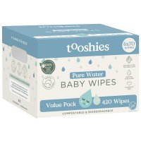Tooshies 纯水竹纤维婴儿湿巾 6×70