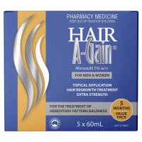 Hair A-Gain 男女通用加强型生发精华 5个月装 5x60ml