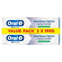 欧乐B Oral B 3D炫白亮白持久清新牙膏 2 x 190g 超值装