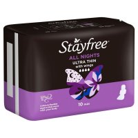 Stayfree 超薄全夜用护翼卫生巾 10片