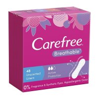 Carefree 娇爽 透气无香卫生护垫 48片