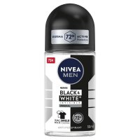 NIVEA 妮维雅 男士黑白隐形走珠止汗露 72小时 50ml