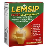 Lemsip Max 强效感冒热饮 含解充血成分 蜂蜜生姜味 10袋
