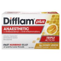 Difflam Plus 无糖润喉含片 蜂蜜柠檬味 16粒