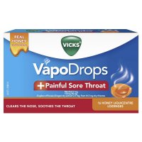 Vicks 润喉糖+咽喉疼痛 蜂蜜味 16粒