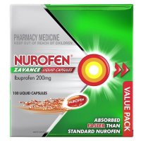 Nurofen 诺洛芬 Zavance 布洛芬速效止痛液体胶囊 200mg 100粒