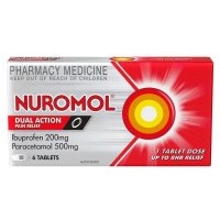 Nuromol 强效复方止痛片 布洛芬200mg扑热息痛500mg 6片