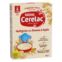 Nestle雀巢 CERELAC 多谷物香蕉苹果婴儿米粉 3段 200g