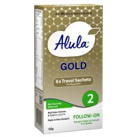 Alula Gold 金装2段较大婴儿配方奶粉 6-12个月 便携条装 6×26g