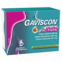 Gaviscon 双效薄荷味咀嚼片 64片