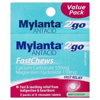 Mylanta 2Go 抗酸速嚼片 薄荷味 3×8片