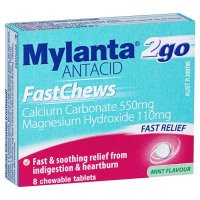 Mylanta 2Go 抗酸速嚼片 薄荷味 8片