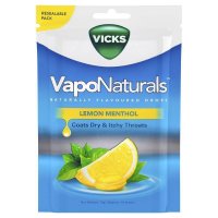 Vicks VapoNaturals 柠檬薄荷润喉含片 19粒 70g 可重封袋装