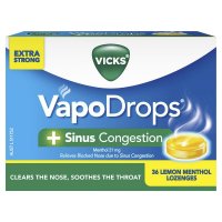 Vicks 维克斯 缓解鼻塞润喉含片 柠檬薄荷味 32粒