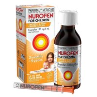 Nurofen 儿童布洛芬退烧止痛口服液 100mg/5mL 香橙味 200mL
