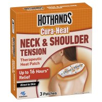 Hot Hands Cura Heat 颈肩热敷贴 3片装