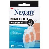 Nexcare Max Hold 防水创可贴 混合尺寸 12片装