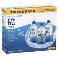 博士伦 Bausch & Lomb 润明 Renu Fresh 隐形眼镜多功能护理液 355ml 三瓶装