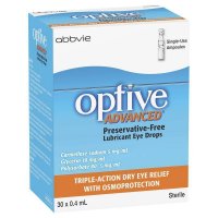 Optive Advanced 无防腐剂润滑滴眼液 0.4ml×30支