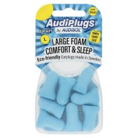 Audiplugs 大号泡棉舒适睡眠耳塞 4副