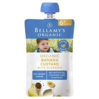 Bellamy's 贝拉米 有机香蕉亚麻籽蛋奶布丁 120g
