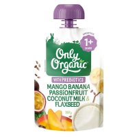 Only Organic 有机芒果香蕉百香果椰奶亚麻籽泥 100g