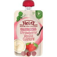 Heinz 亨氏 草莓香草卡仕达果泥吸吸袋 120g