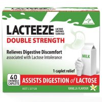 Lacteeze 双倍强度 乳糖酶咀嚼片 40粒