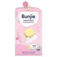 Bunjie 粉色便携收纳包 赠婴儿湿巾 80片