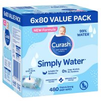 Curash 纯水婴儿湿巾 80片×6