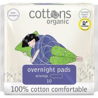 Cottons 有机棉夜用卫生巾 10片