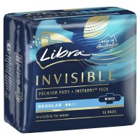 Libra Invisible 贴身隐形日用卫生巾 带护翼 12片