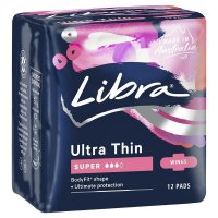 Libra 超薄加量卫生巾 带护翼 12片