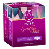 Poise LiveFree 加强型失禁护理垫 带护翼 12片