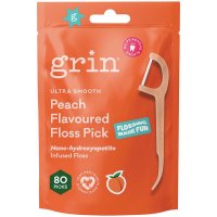 Grin 超顺滑桃味牙线棒 80支