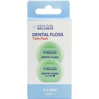 Health & Wellness 薄荷味牙线 2×50米 双支装