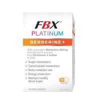 FBX Platinum Berberine+ 小檗碱(黄连素)胶囊 30粒
