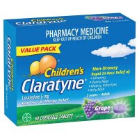 开瑞坦 Claratyne 儿童抗过敏咀嚼片 葡萄味 50片