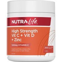 Nutra-Life 维生素C+维生素D+锌 片 200片