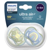 Avent 新安怡 Ultra Air 安抚奶嘴 0-6个月 混色 2个