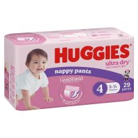 Huggies 好奇 Ultra Dry 婴儿拉拉裤 女宝 4号 (9-14kg) 29片