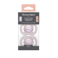 Tommee Tippee 汤美星 Ultralight 夜用安抚奶嘴 0-6个月 2个装