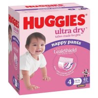 Huggies 好奇 Ultra Dry 女宝拉拉裤 4号 (9-14kg) 62片