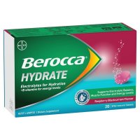 Berocca Hydrate Raspberry Blackcurrant 20 Effervescent Tablets