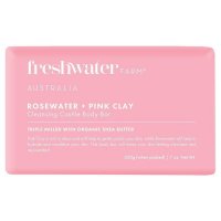 Freshwater Farm Australia 玫瑰水+粉红黏土 洁面皂 200g