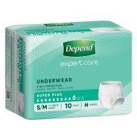 Depend Expert Care 成人失禁内裤 Super Plus 加强型 S/M 小中号 10条装